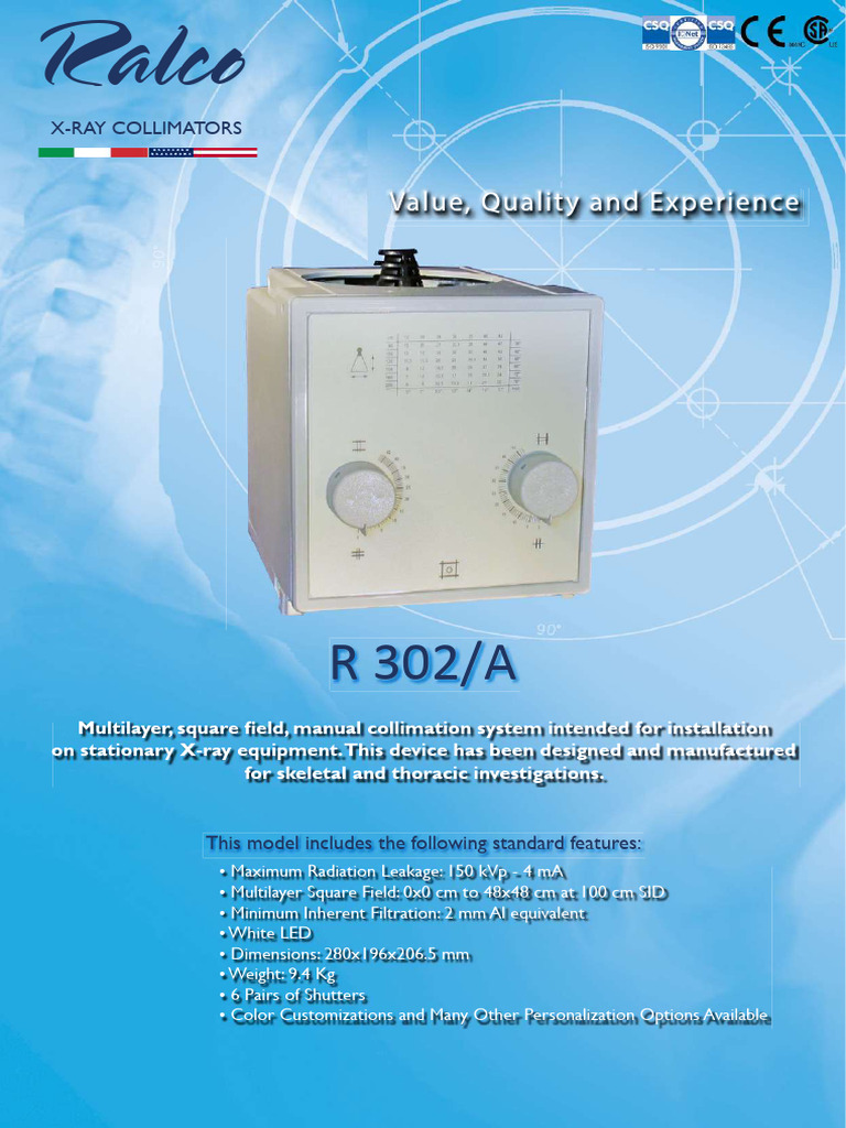 R302 A Brochure | PDF | X Ray | Manufactured Goods