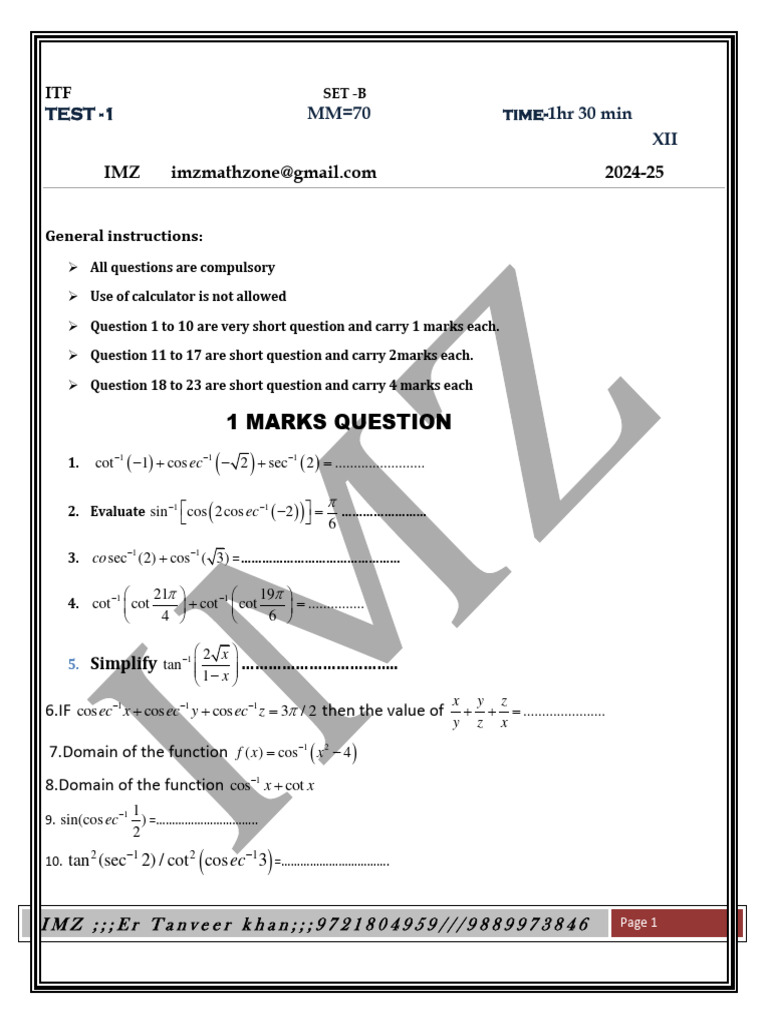 Itf Set 2 2024 | PDF