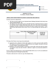 Mandate Letter Maybank