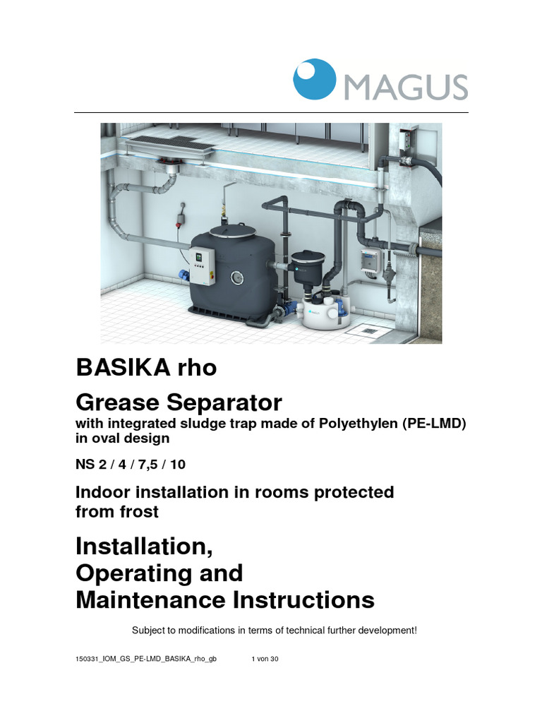 Indoor Grease Separator Guide | PDF | Pipe (Fluid Conveyance) | Safety