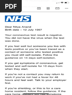 Covid Test Results