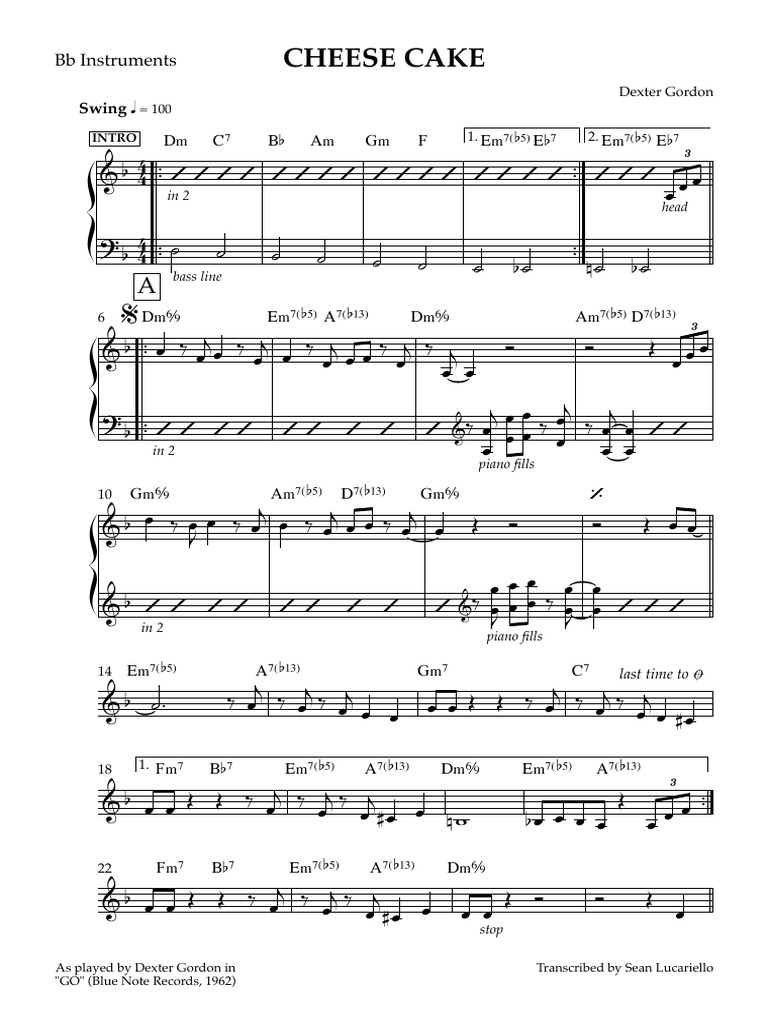 CHEESE CAKE - BB Instruments | PDF