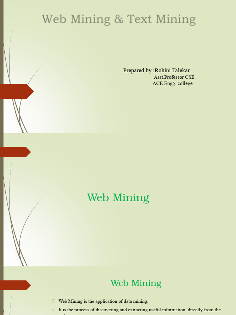Web Mining for E-Commerce Insights | PDF | World Wide Web | Internet & Web