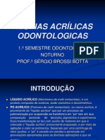 Resinas acrílicas odontológicas: introdução e requisitos