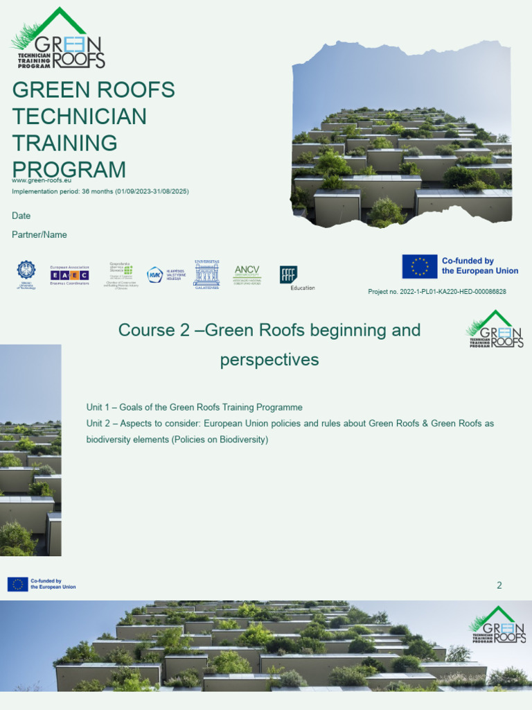 M2 Project Topic1 Green Roofs Beginning And Perspectives Pdf