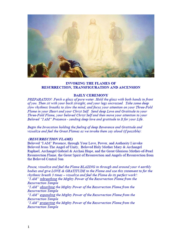 Daily Ceremony for Three Flames Invocation | PDF | Resurrection Of ...