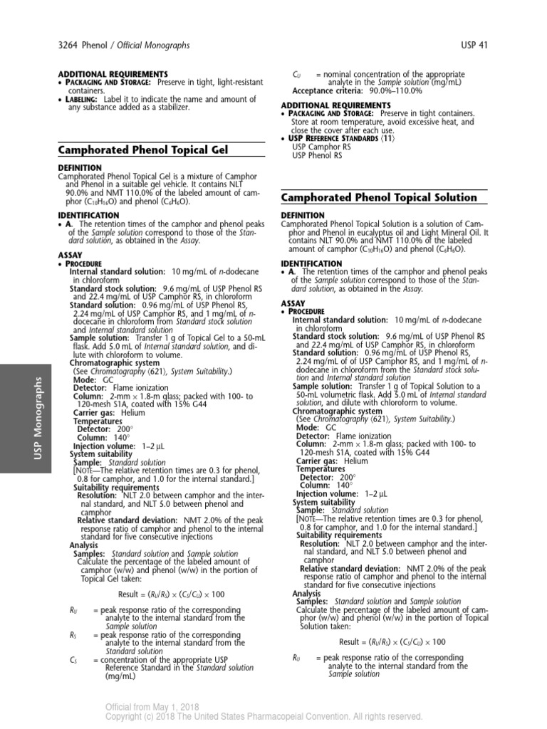 (Phenol) Liquefied Phenol Download Free PDF Gas Chromatography