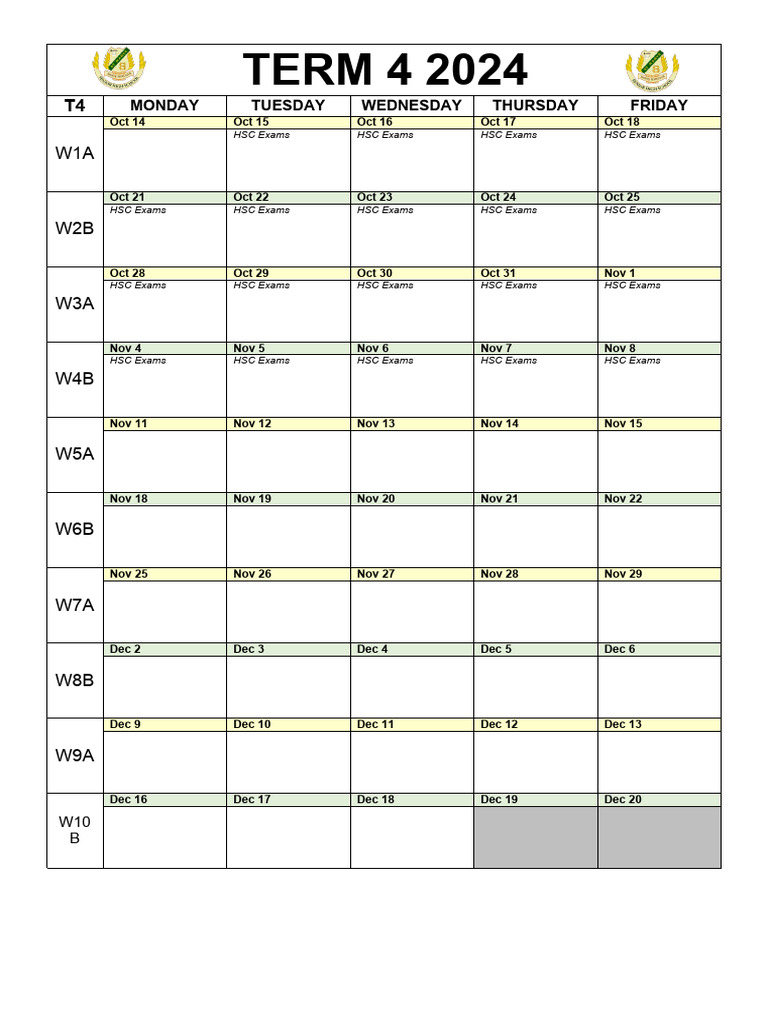 2024-2025 School Term Schedule | PDF