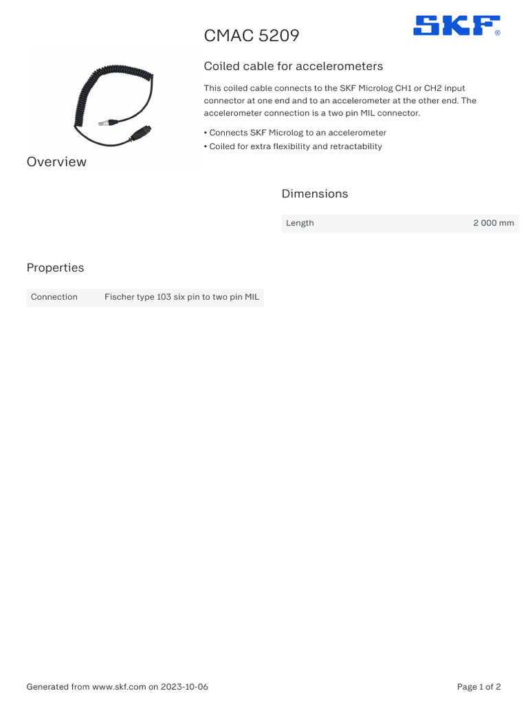 CMAC 5209 Coiled Cable Specifications | PDF | License | Application ...