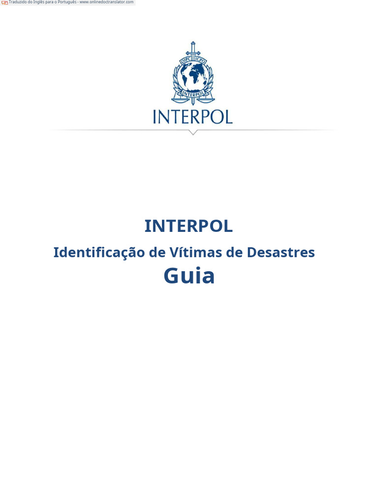Guia DVI da INTERPOL em Português | PDF | Informação | Comunicação