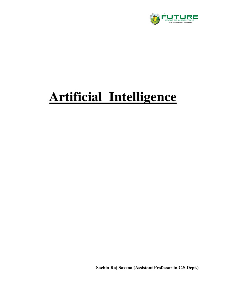 Overview Of Artificial Intelligence Concepts Pdf Artificial