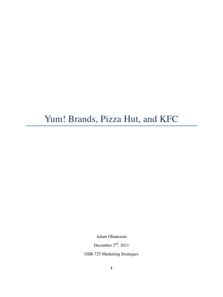 Yum! Brands: Strategies for Growth | PDF | Fast Food Restaurants | Fast ...