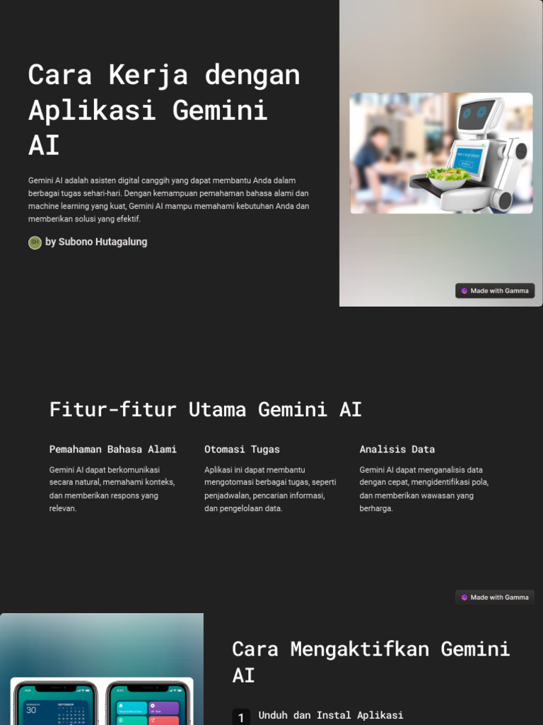 Cara Kerja Dengan Aplikasi Gemini AI | PDF