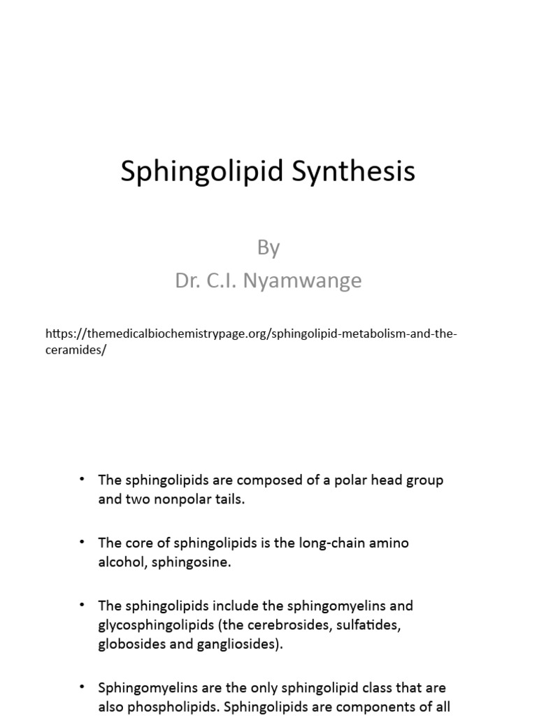 Disorders of Sphingolipid Metabilism | PDF | Biosynthesis | Diseases ...
