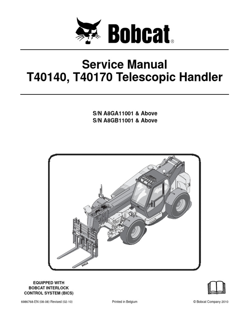 Bobcat T40140/T40170 Service Manual | PDF | Screw | Truck