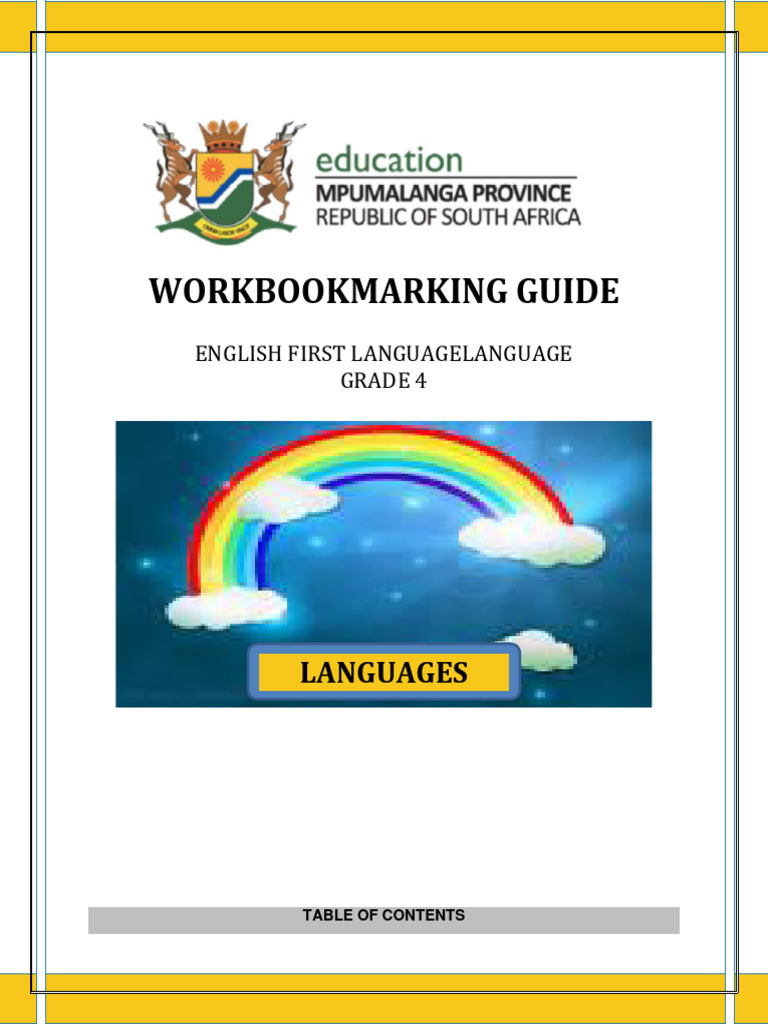 Grade 4 English Workbook Marking Guide | PDF | Teaspoon | Noun