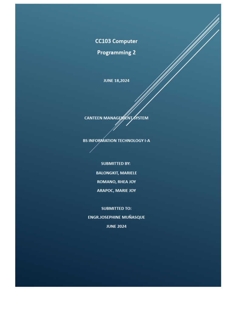canteen codes PDF Computer Programming C++