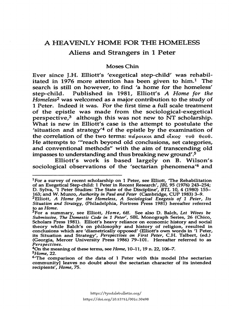 A heavenly home for the homeless aliens and strangers in 1 peter pdf