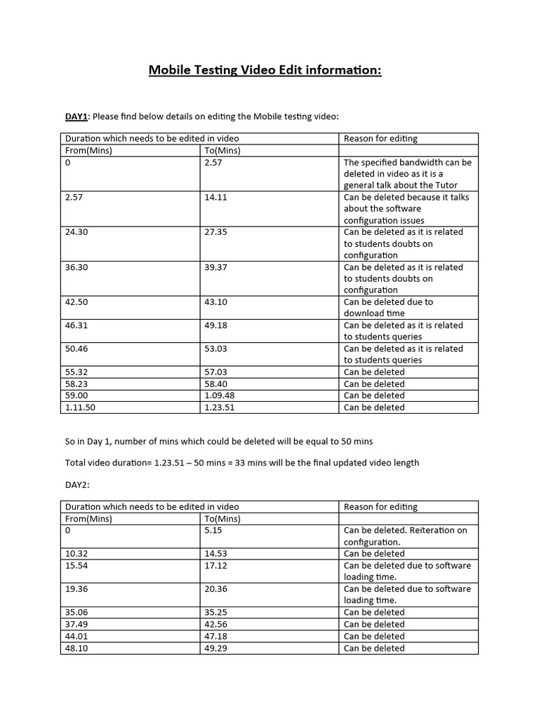 Mobile Testing Video Editing Guide | PDF | Computing | Software