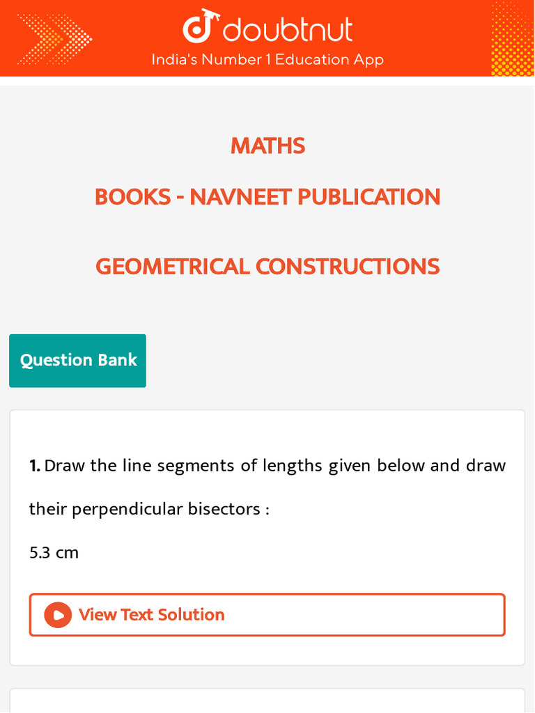 Geometrical Constructions Question Bank | PDF | Triangle | Elementary ...