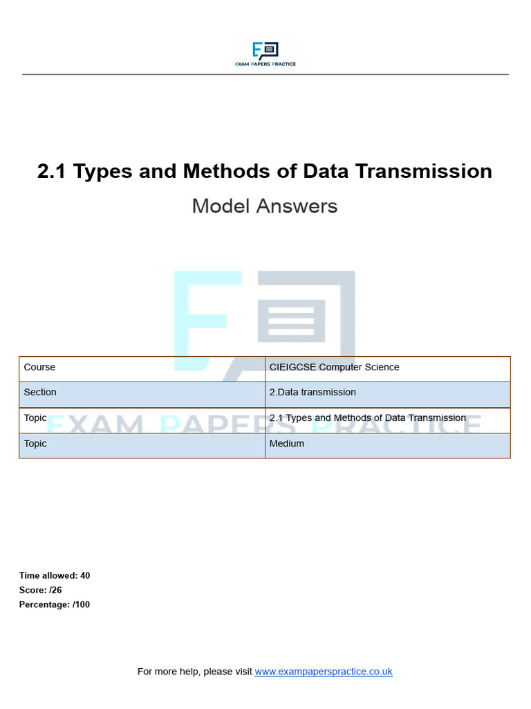 Methods Of Data Transmission