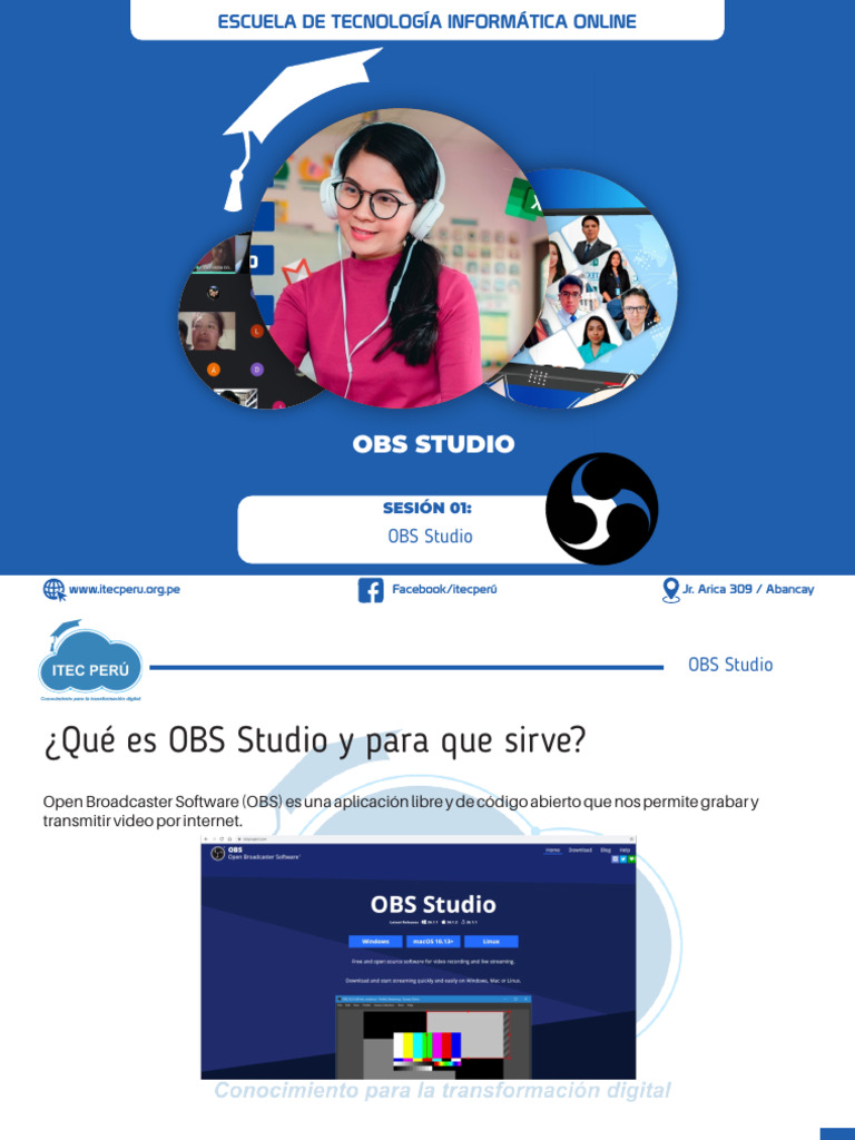 Obs Studio Clase 01 Pdf Programa De Computadora Programación