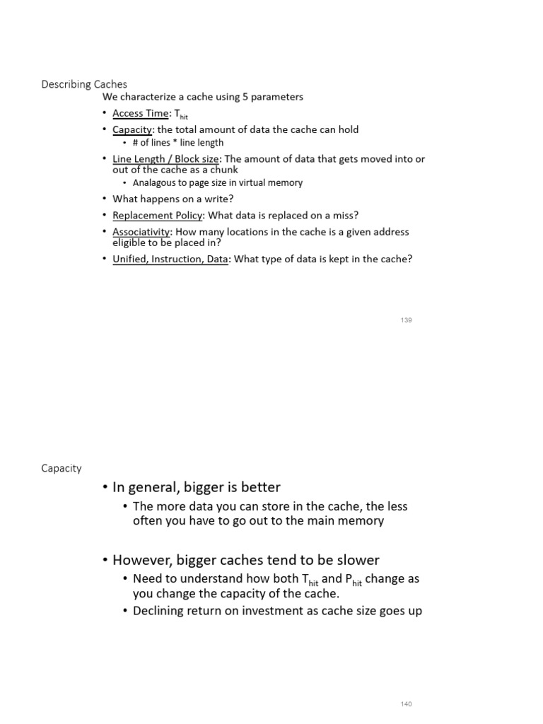 Cache Design: Key Parameters Explained | PDF | Cpu Cache | Cache ...