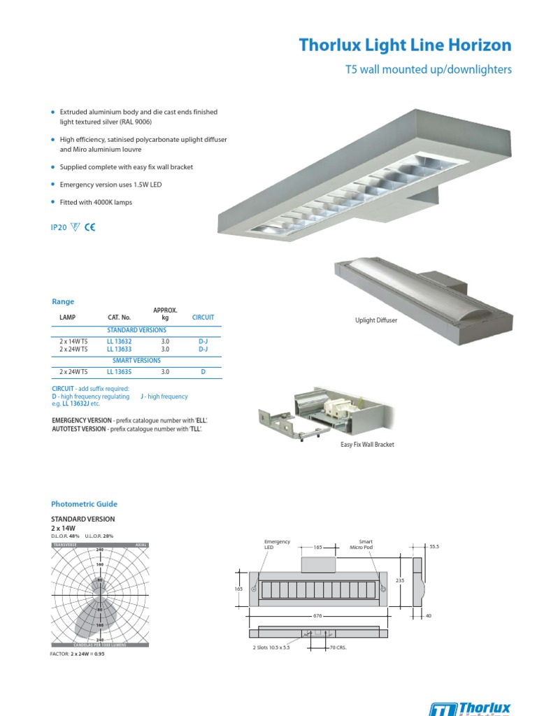 Thorlux Light Line Horizon Overview | PDF | Interior Design ...