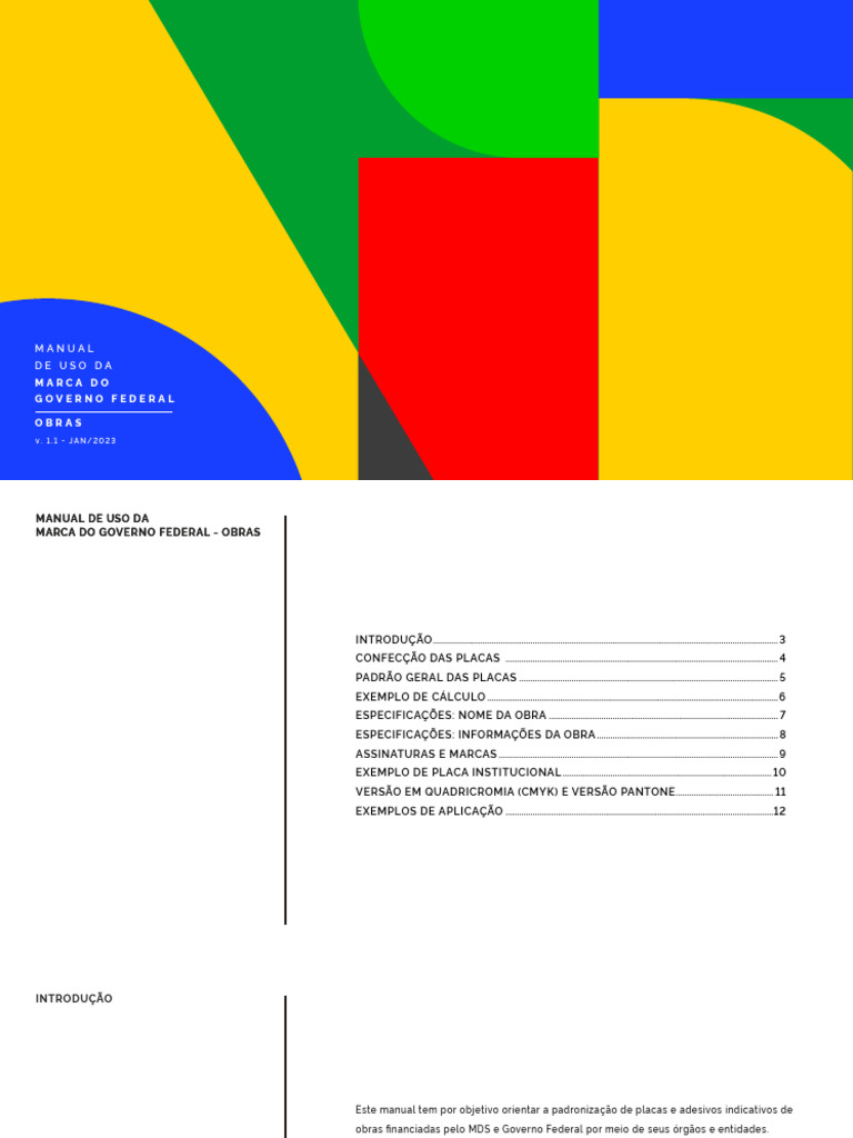 Manual de Uso da Marca - Obras Federais | PDF | Psicofísica ...