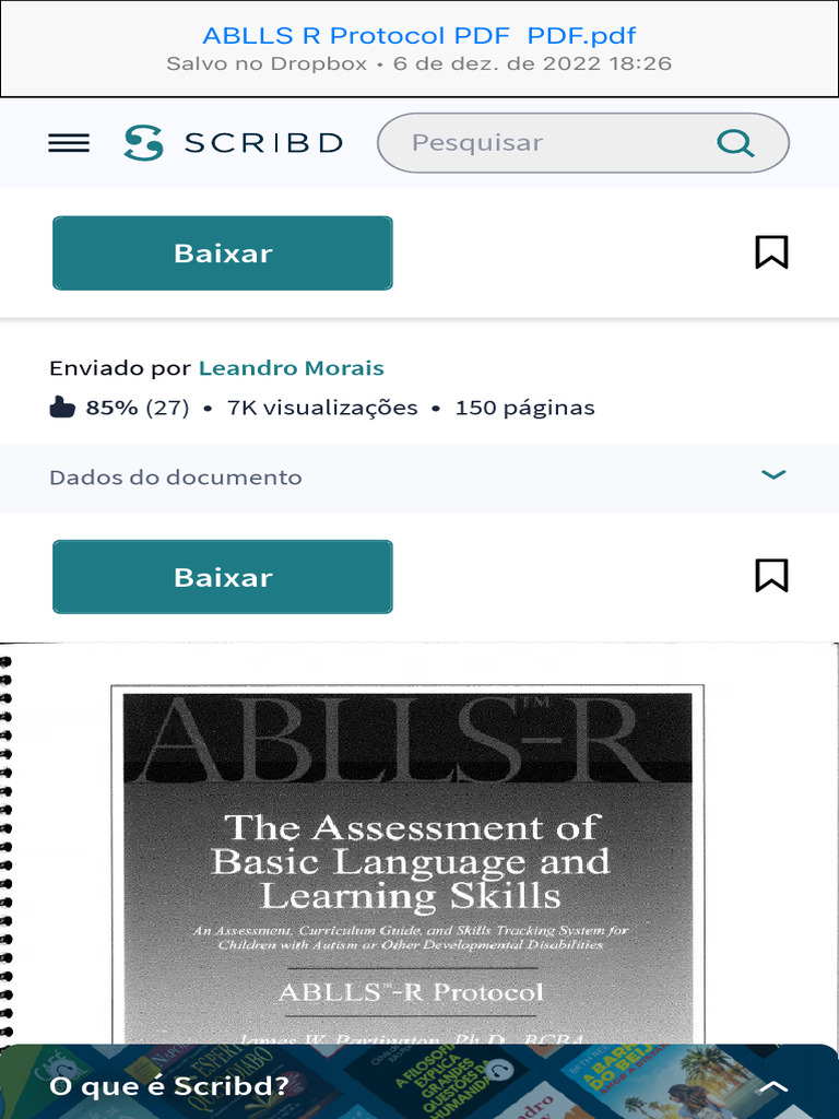Ablls R Protocol PDF | PDF | Facebook
