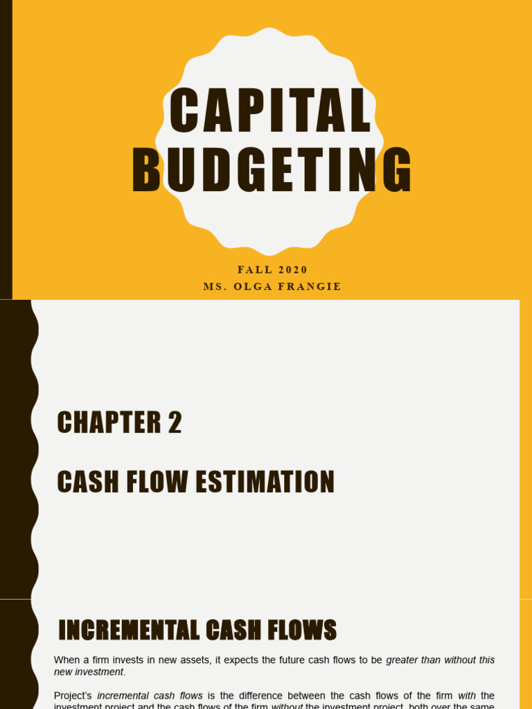 Cash Flow Estimation in Capital Budgeting | PDF | Depreciation | Book Value