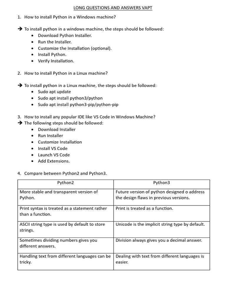Vapt long questions and answers pdf penetration test python