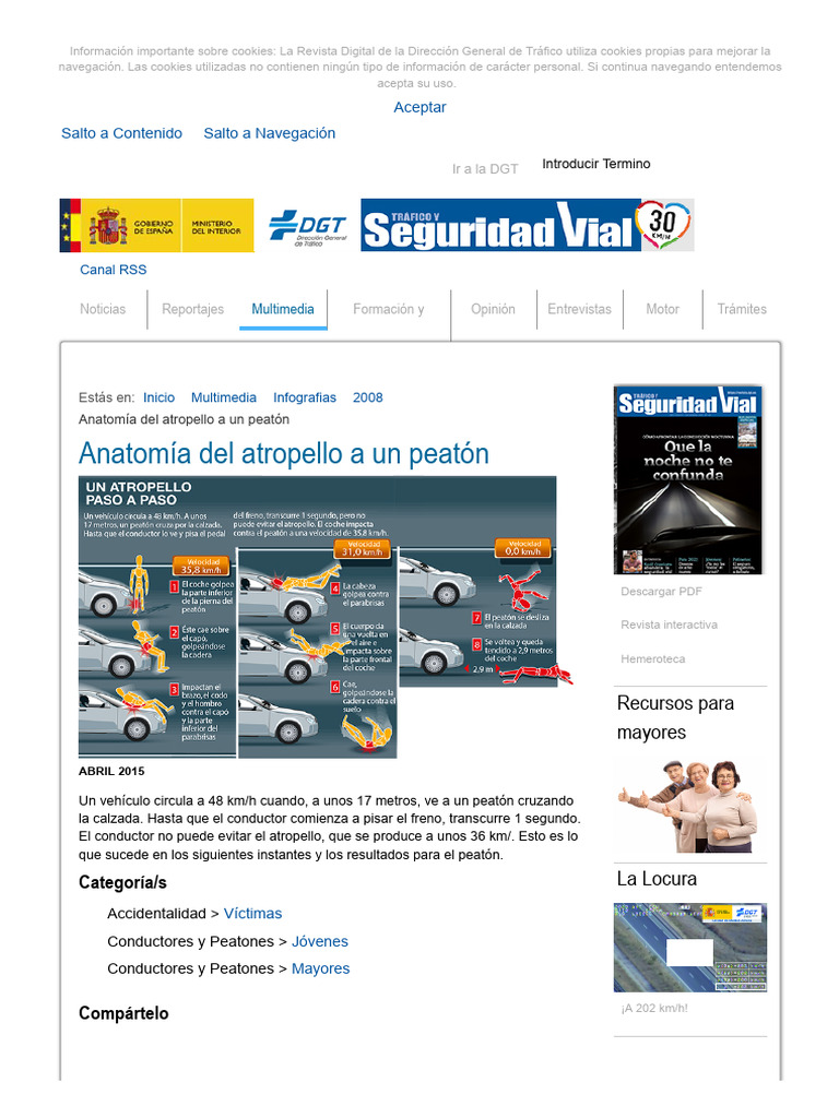 Anatomía Del Atropello A Un Peatón | PDF