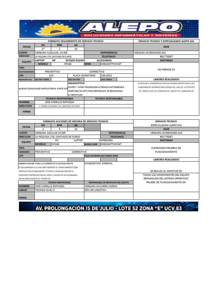 Practica 22-Reporte Informatico - Sarai Cahuana Lopez | PDF ...