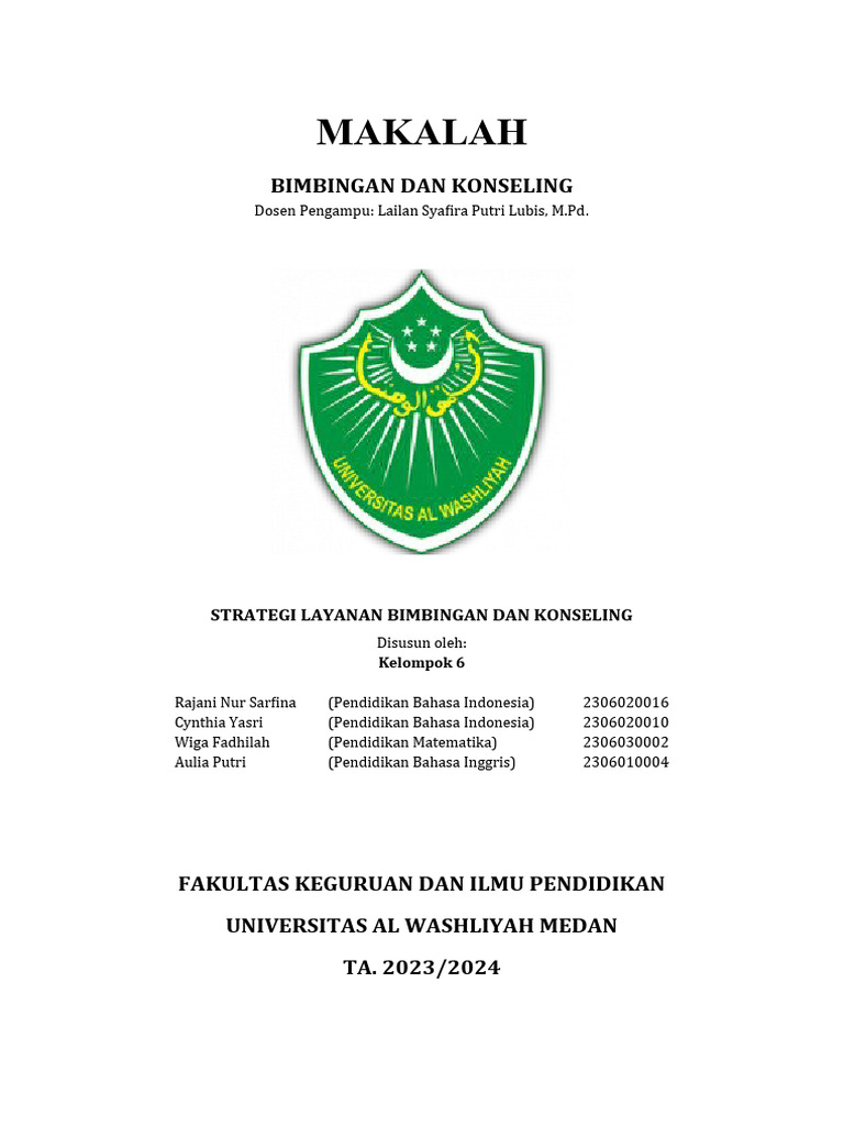 Strategi Layanan Bimbingan Konseling | PDF | Karier & Perkembangan | Bisnis