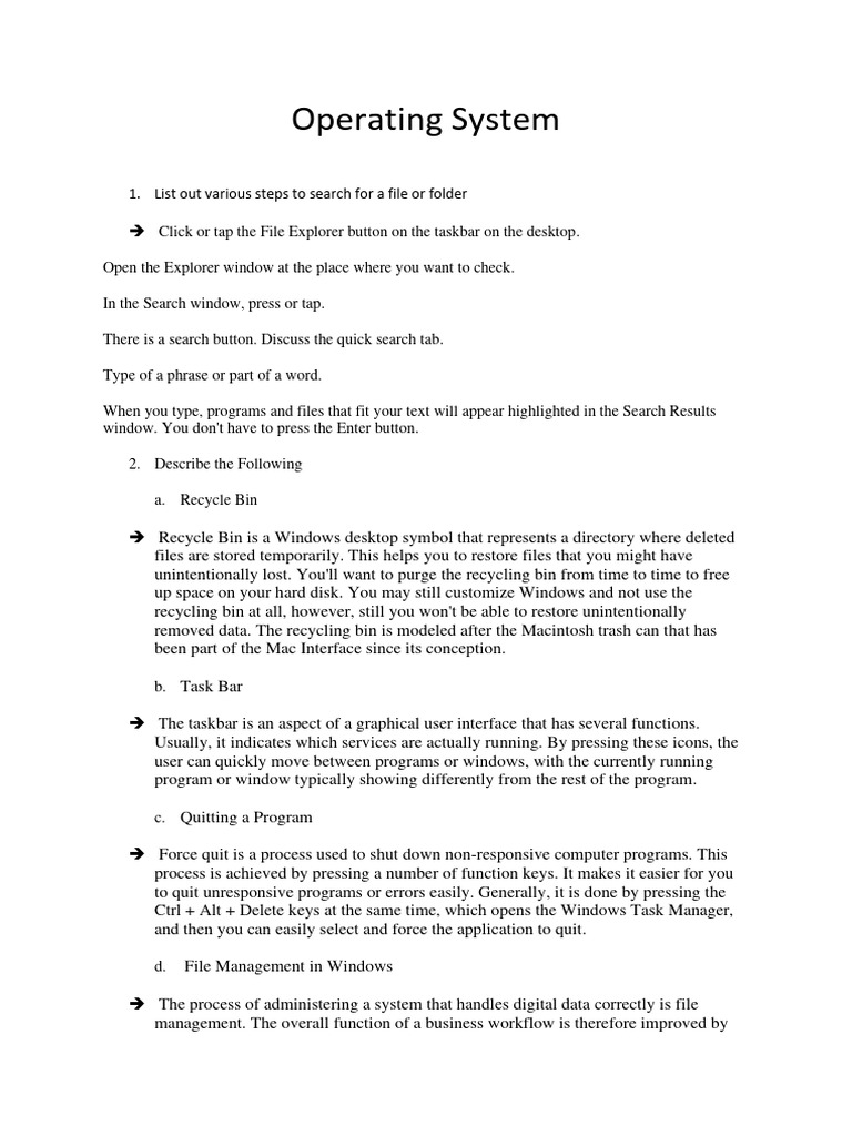 Operating System | PDF | Computer File | Computer Science