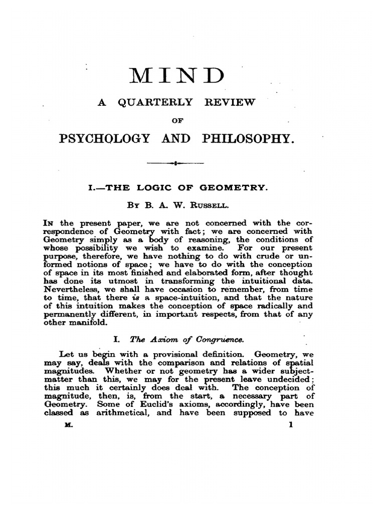 Logic of Geometry and Congruence | PDF | Geometry | Space