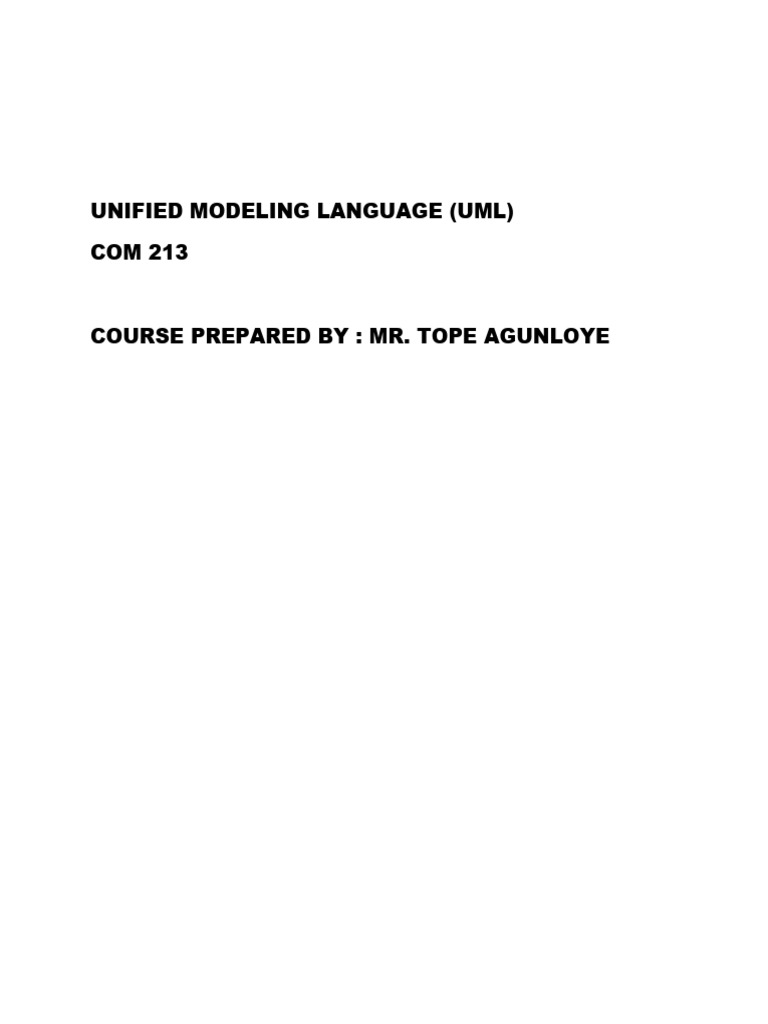 Understanding System Modeling and UML | PDF | Unified Modeling Language ...
