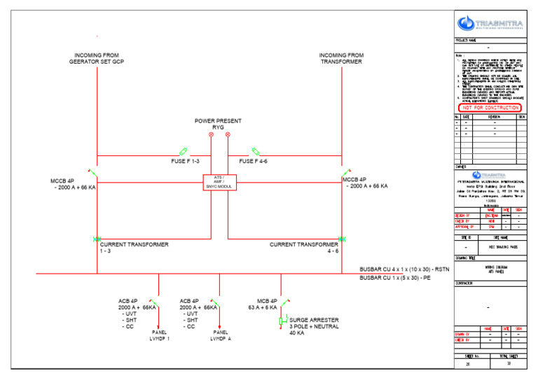 ATS Panel Single Line Diagram | PDF