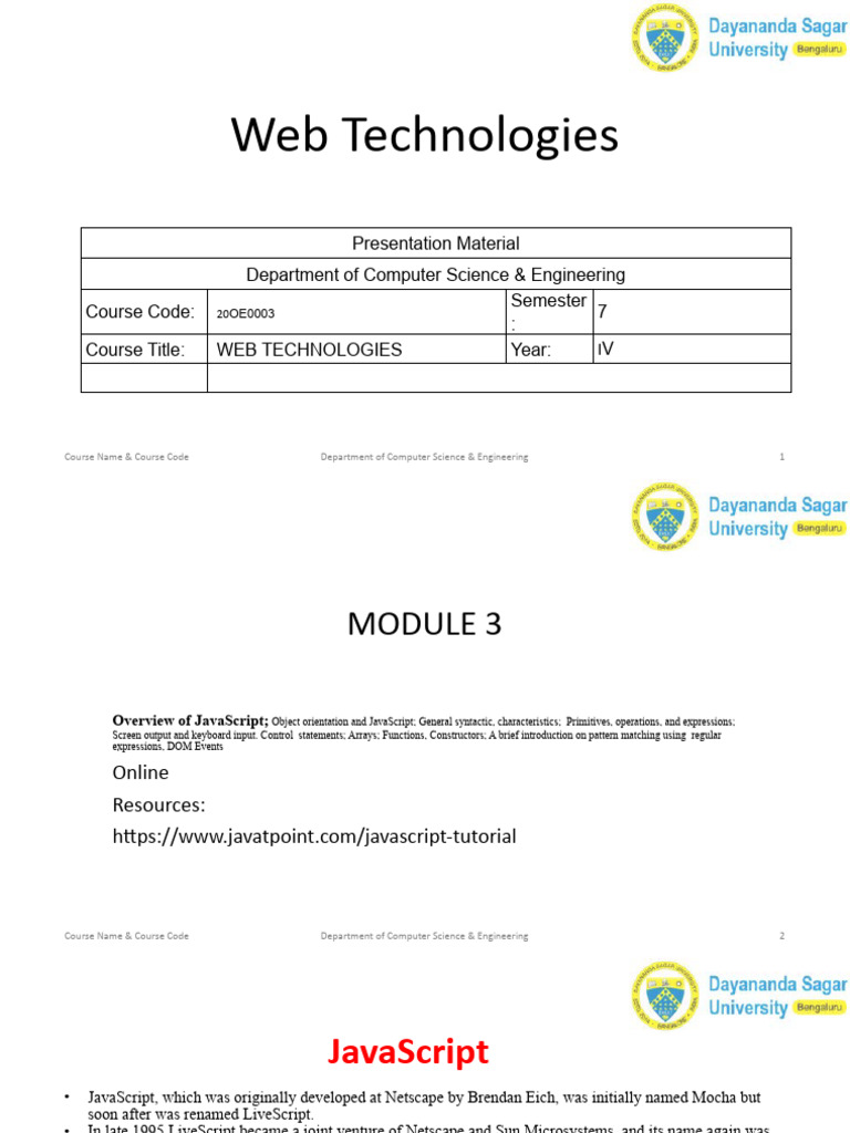Module 2 | PDF | Java Script | Object (Computer Science)