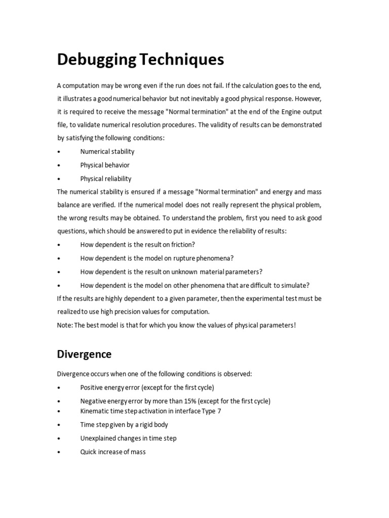 Effective Debugging Techniques for Simulations | PDF | Computer ...