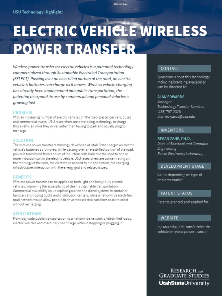 Electric Vehicle Wireless Power Transfer 020918 Pdf Electric