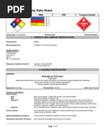 Bernzomatic Propane Safety Data Sheet | PDF | Dangerous Goods | Propane