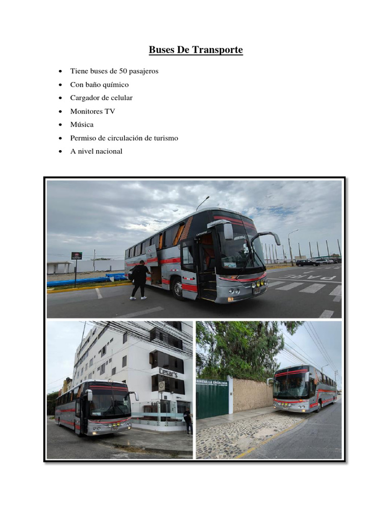 Buses de Transporte para 50 Pasajeros | PDF