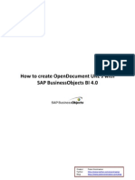 How To Create OpenDocument URLs With SAP BusinessObjects BI 4.0