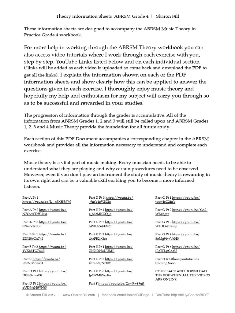 Abrsm music theory grade 4 by sharon bill a4 pdf clef interval