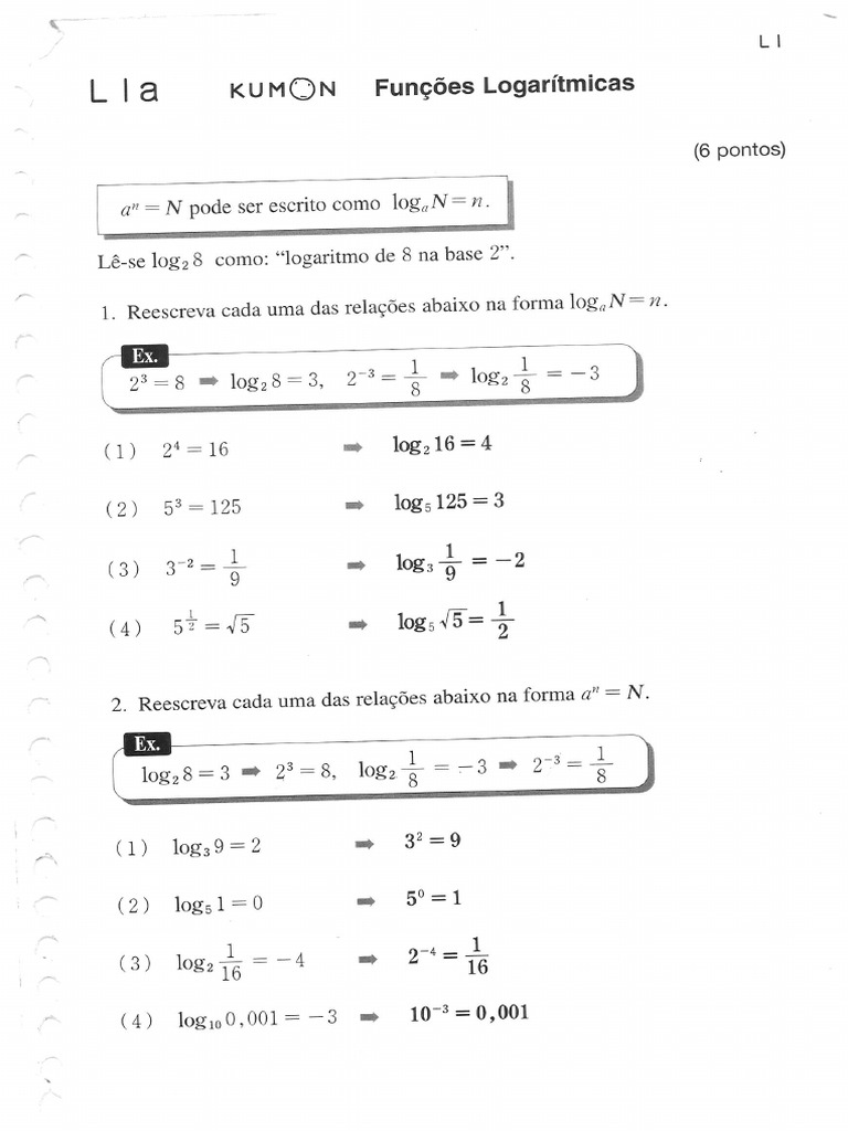 KUMON 数学 L Kumon - Matemática L - Livro de Resoluções - Parte 1 - Março