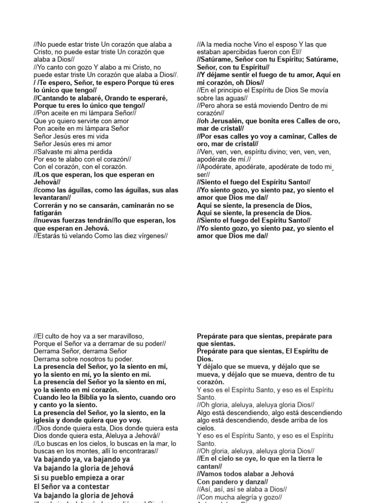 Coros Cristianos | PDF | Cristo (título) | Creencia religiosa y doctrina