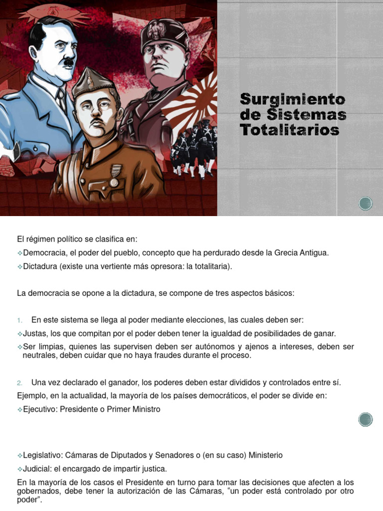 Surgimiento de Sistemas Totalitarios | PDF | Democracia | Ideologías ...