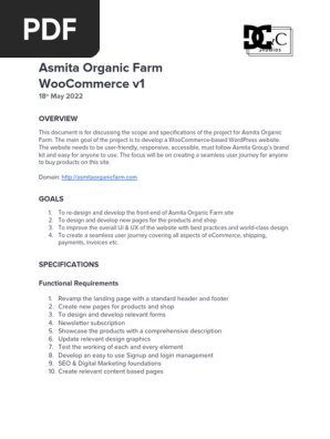Asmita Organic Farm Website Proposal by D&C Studios